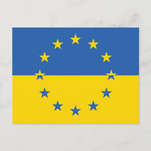 Oekraïne Oekraïens EU Europa Europese vlag Briefkaart (Voorkant)