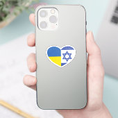 Oekraïne Oekraïens Israël Israëlisch Hart Liefde V Sticker (Telefoon)