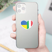 Oekraïne Oekraïens Italië Italiaans Hart Liefde Vl Sticker (Telefoon)