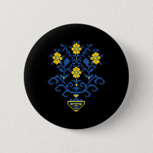 Oekraïne Oekraïens Kiev Trysub Vlag 11 Ronde Button 5,7 Cm