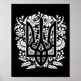 Oekraïne Oekraïens Kiev Trysub Vlag 13 Poster