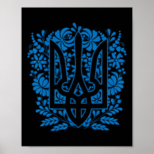 Oekraïne Oekraïens Kiev Trysub Vlag 14  Poster