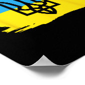 Oekraïne Oekraïens Kiev Trysub Vlag 17 Poster (Hoek)