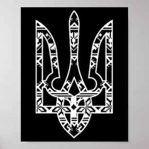 Oekraïne Oekraïens Kiev Trysub Vlag 19  Poster