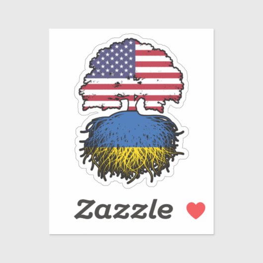 Oekraïne Oekraïense Amerikaanse Verenigde Staten Sticker (Vel)