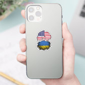 Oekraïne Oekraïense Amerikaanse Verenigde Staten Sticker (Telefoon)
