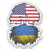 Oekraïne Oekraïense Amerikaanse Verenigde Staten Sticker (Voorkant)