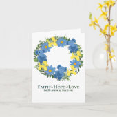 Oekraïne Oekraïense Krans Bloemen Geloof Hoop Kaart (Gele Bloem)