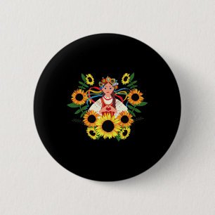 Oekraïne Oekraïense Steun Oekraïne Ik Sta Achter O Ronde Button 5,7 Cm