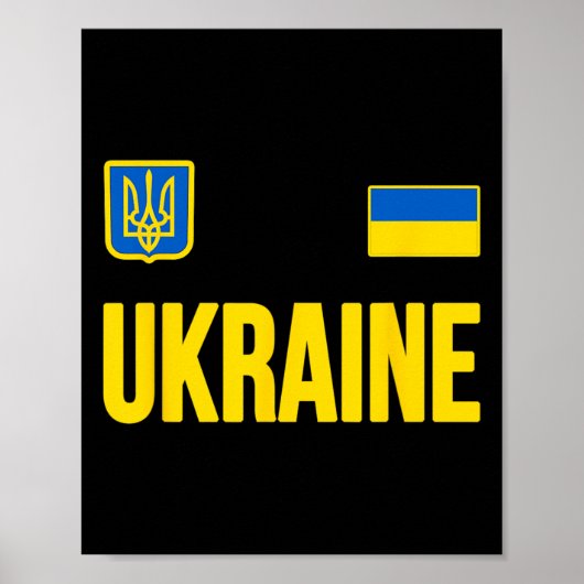 Oekraïne Oekraïense Vlag 2  Poster (Voorkant)