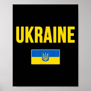 Oekraïne Oekraïense Vlag 3  Poster