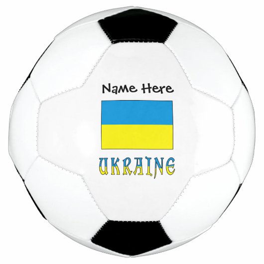 Oekraïne Oekraïense Vlag Gepersonaliseerd Voetbal (Voorkant)