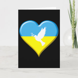 Oekraïne Oekraïense Vlag Hart Vrede Duif Steun Di Kaart