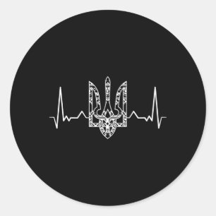 Oekraïne Oekraïense vlag Kiev Trysub Ronde Sticker