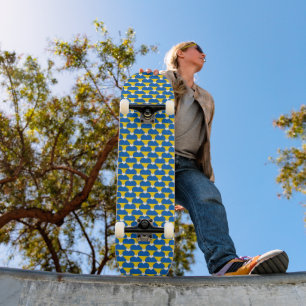 Oekraïne Oekraïense vlag kleuren harten patroon Persoonlijk Skateboard