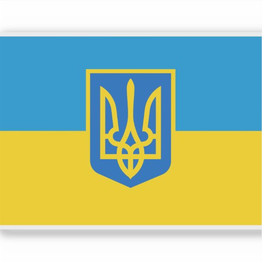 Oekraïne, Oekraïense vlag Sticker (Voorkant)