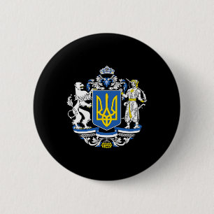 Oekraïne Oekraïense Vlag Traditioneel  Ronde Button 5,7 Cm