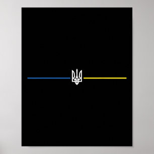 Oekraïne Oekraïense Vlag Tryzub Militair  Poster