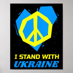 Oekraïne Oekraïense Vlag Vrede Ik Sta Voor Oekraïn Poster