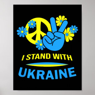 Oekraïne Oekraïense Vlag Vrede In Oekraïne Ik Sta  Poster