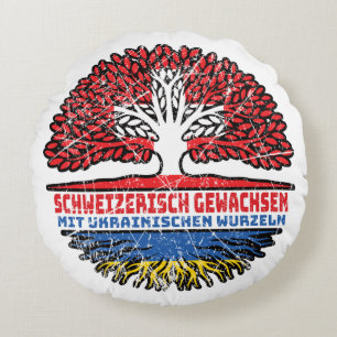 Oekraïne Oekraïne Oekraïinisch Schweizer Schweiz B Rond Kussen