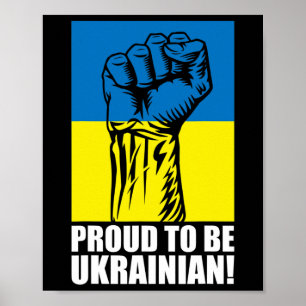 Oekraïne Oekraïners Oekraïens Kiev Trysub Vlag 14 Poster