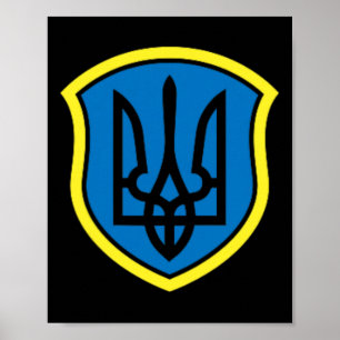 Oekraïne Oekraïners Oekraïens Kiev Trysub Vlag 15  Poster