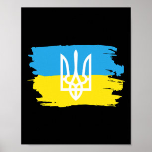 Oekraïne Oekraïners Oekraïens Kiev Trysub Vlag 3 Poster
