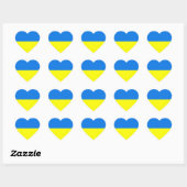 Oekraïne - Oekraïnse vlag - Heart Sticker (Vel)