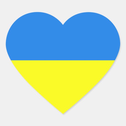 Oekraïne - Oekraïnse vlag - Heart Sticker (Voorkant)