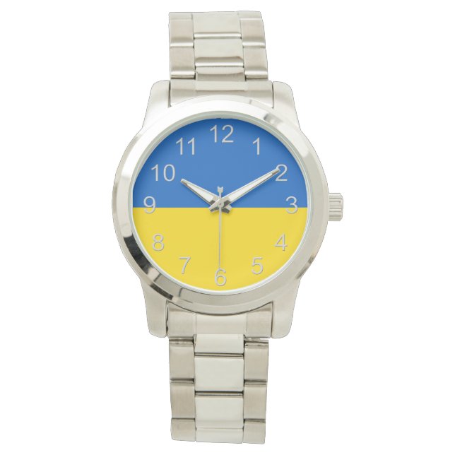 Oekraïne ondersteunt anti-oorlogse Pray Dove Watch Horloge (Voorkant)