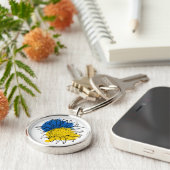 Oekraïne ondersteunt de Canvas tas van zonnebloeme Sleutelhanger (Zijkant)