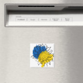 Oekraïne ondersteunt zonnebloem magneet (Insitu (Vaatwasser))