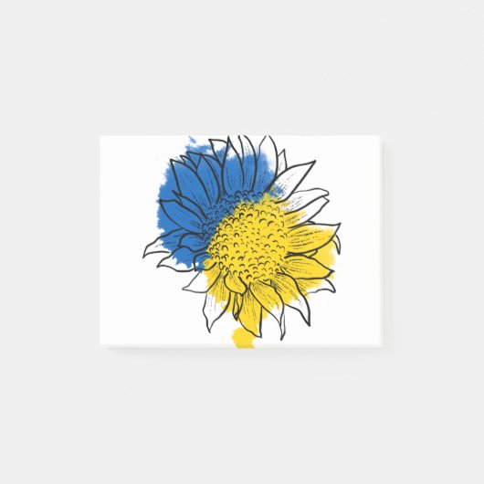 Oekraïne ondersteunt zonnebloem post-it® notes (Voorkant)