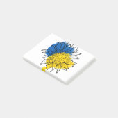 Oekraïne ondersteunt zonnebloem post-it® notes (Schuin)