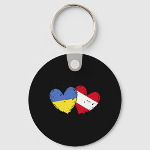 Oekraïne Oostenrijk Hart Vlag Oekraïense Oostenrij Sleutelhanger