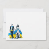 Oekraïne paar bruiloft uitnodiging (Achterkant)