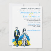 Oekraïne paar bruiloft uitnodiging (Voorkant)