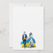 Oekraïne paar bruiloft uitnodiging (Achterkant)