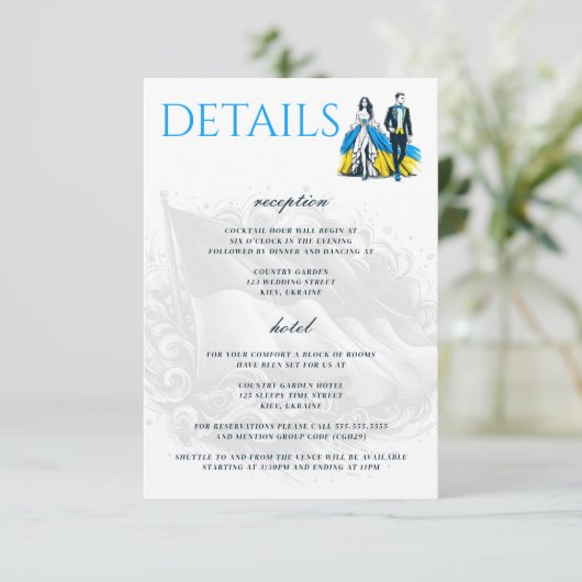 Oekraïne Paar Informatiekaartje (Staand voorkant)