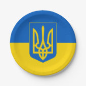 Oekraïne Papieren Bordje (Voorkant)