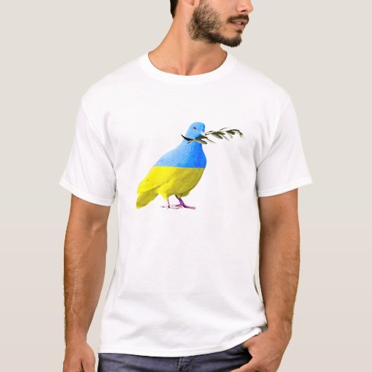 Oekraïne - Peace Dove - Oekraïense vlag - vrede T-shirt (Voorkant)