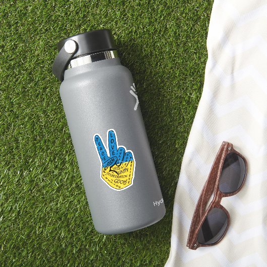 Oekraïne Peace Love Freedom Sticker (HydroFlask Insitu)