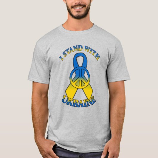 Oekraïne Peace Ribbon Light T-shirt (Voorkant)