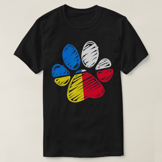Oekraïne Polen Vlag kat & Dog Paw Oekraïens Pools T-shirt (Design voorkant)