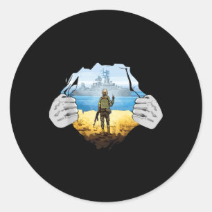 Oekraïne Postzegel Vlag Trots Moederdag Ronde Sticker