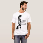 Oekraïne President Zelenskyy Half Portret B&W Art T-shirt (Voorkant volledig)