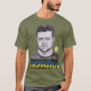 Oekraïne President Zelenskyy Handtekening T-Shirt