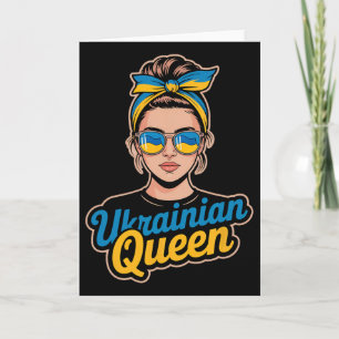 Oekraïne Retro Stijl Vrouw Grafisch Cultureel Trot Kaart