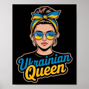 Oekraïne Retro Stijl Vrouw Grafisch Cultureel Trot Poster
